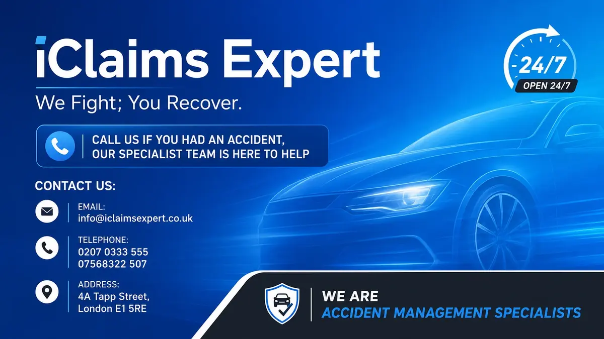 iClaims Expert accident management offer poster